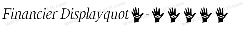 Financier Displayquot;字体转换